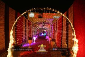 wedding entrance, fairy lights tunnel