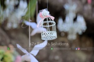 hanging garden, fancy cage, white theme