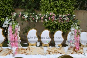 decor experts, floral decor experts, head table decor, birthday decor