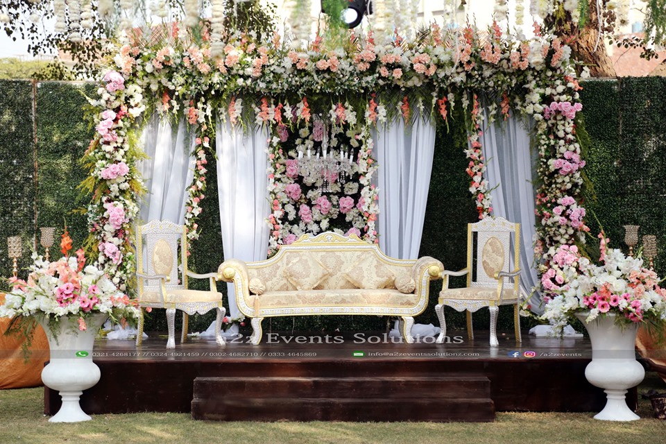 stages designers in lahore, stage decor, wedding stage, western style stage