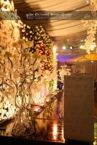 imported flowers decor, stage backdrop