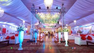 hall decor, area decor, wedding planners in lahore, hanging garden