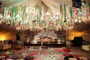 wedding planners in lahore, grand mehndi thematic setup