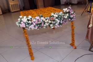 bride's mayoun entrance idea, imported flowers decor, fresh flowers decor, creative planners in lahore