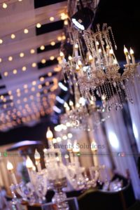 event decorators, vip chandeliers