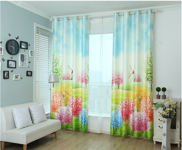 rainbow window curtains, interior design