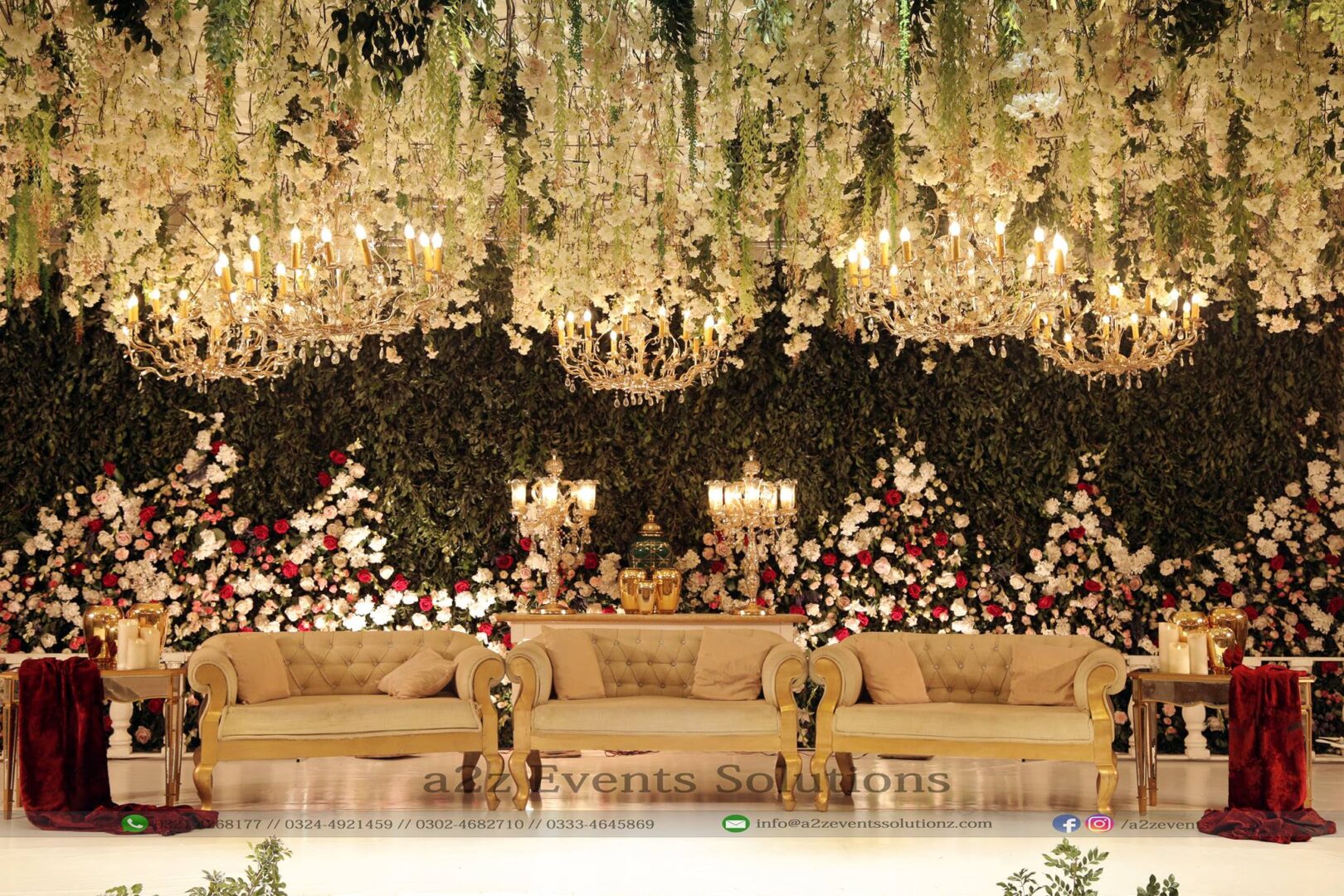 Elegant Indoor Walima Decor a2z Events Solutions Event Planner in Lahore