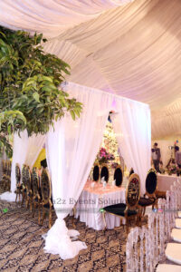 catering company, headtable decor