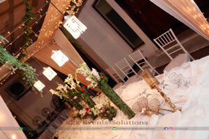 hanging chandeliers, thematic decor