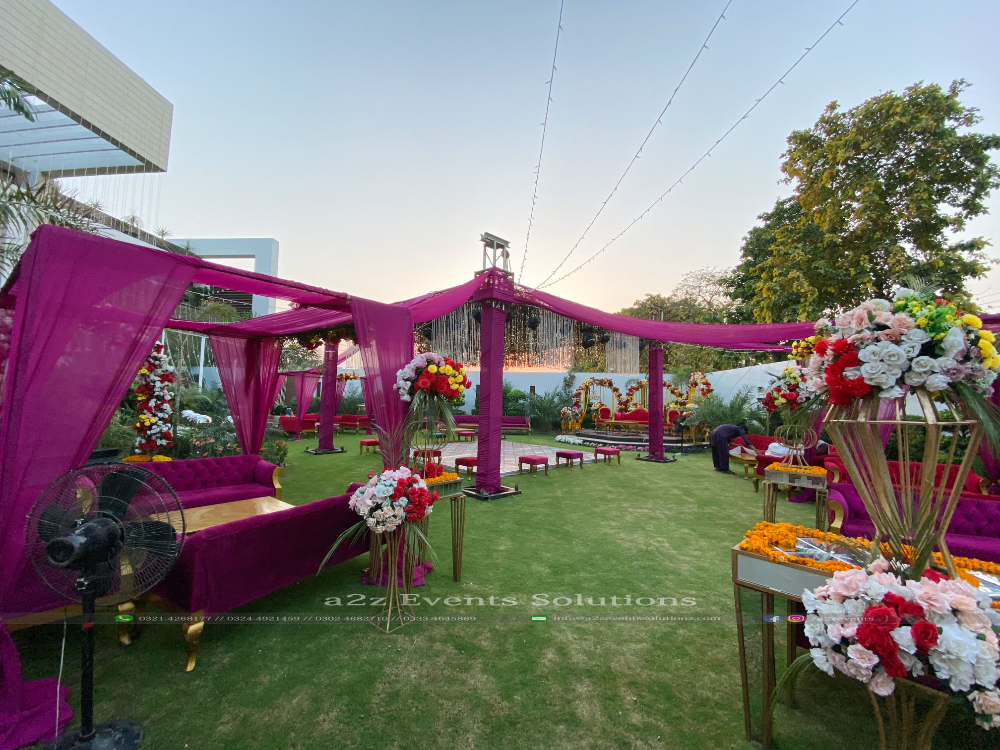 outdoor setup, thematic wedding