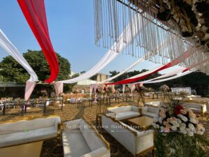 thematic draping, open air decor