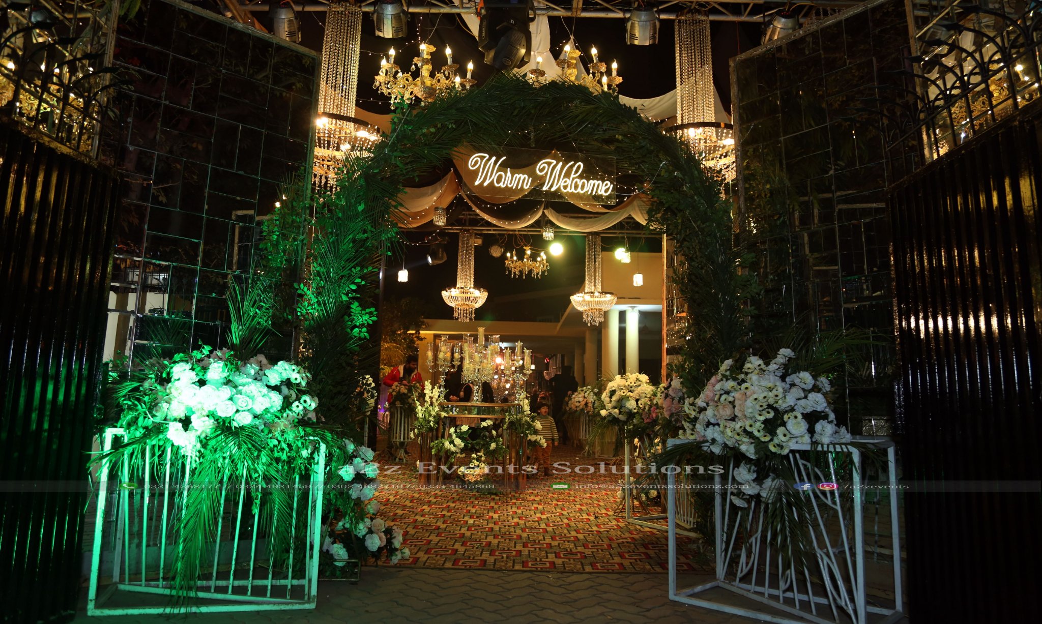 floral entrance, arch decor