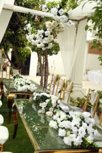 head table decor, thematic hanging