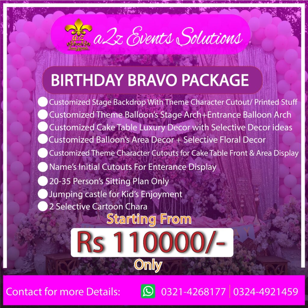 vip birthday decor, vip birthday decor packages , birthday decor packages, Luxury birthday decor prices , birthday decor cost in lahore, birthday decor in lahore