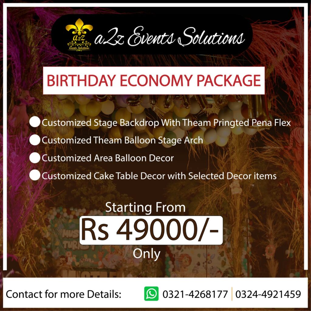birthday decoration, birthday decor pacakges, cheap birthday decor, birthday decoration charges, economical birthday backdrop charges