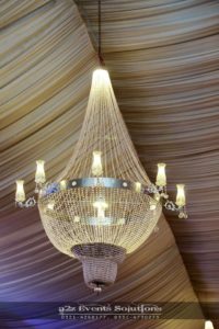 hanging chandeliers, a2z events solutions