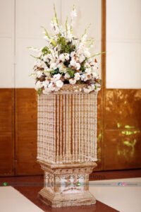 walkway decor, fresh flowers