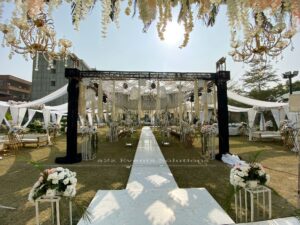 white wedding, walima decor