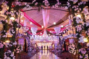 colorful hanging, wedding decorators