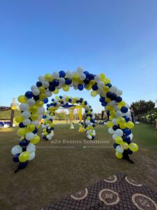 balloons arches, entrance decorations