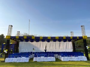 open air setup, sports day