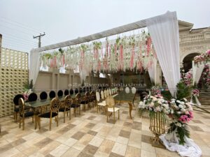 catering setup, open air decorations