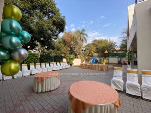 outdoor catering, corporate setup