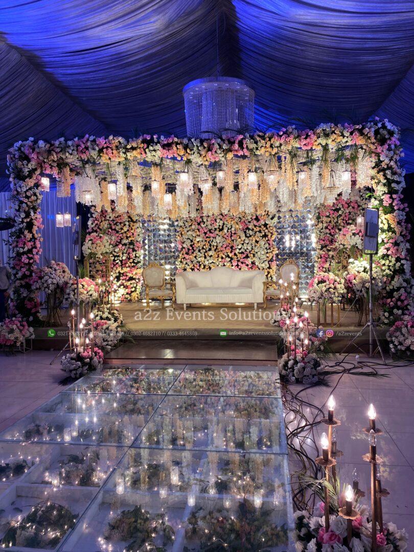 Stage Decor, Hanging Garden, Nikah Ceremony