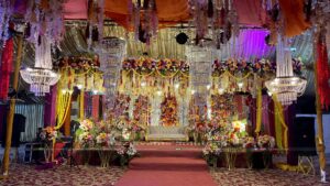 stages designers, mehndi stage, floral backdrop, thematic setup