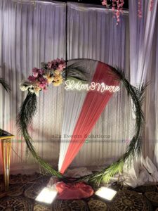 selfie booth, wedding decorators, a2z events, neon decor