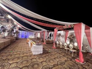 thematic draping, executive setup, sofa sitting, event decorators