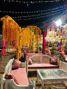 open air decor, seating arrangement, wedding decorators, a2z events solutions