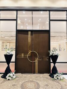 entrance setup, floral decor, events management, corporate events organizers