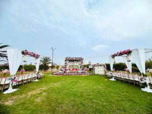 nikkah ceremony, open air decor, intimate setup, a2z events solutions