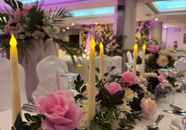 fine dining decor, head table setup, event decorators, wedding management