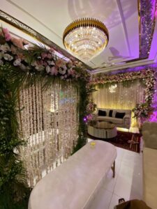 indoor house setup, indoor nikkah setup, wedding decor, intimate ceremony