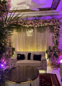 intimate ceremony, qabool hai theme, house decor, events management