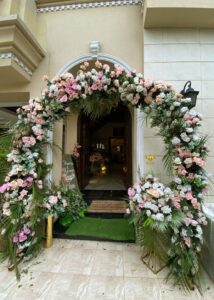 floral decor, home decor, intimate wedding, nikkah decor