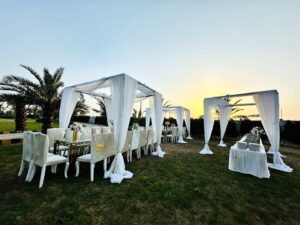 open air setup, outdoor event, caterers, food suppliers