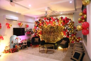 intimate godh bharai, baby shower decor, home setup, events management company
