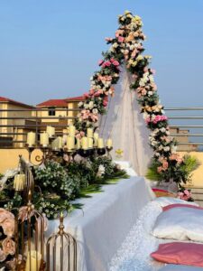 western theme party, birthday bash, outdoor setup, floral decor