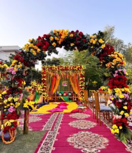 wedding arches, mayoun home setup, intimate event, a2z events solutions