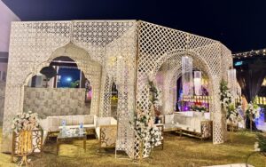 open air sitting, events management company, catering setup, wedding planners