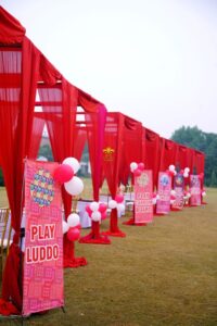 open air setup, themed decor, events organizers, balloons decor