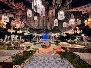 crystal beaded decor, walima ceremony, wedding caterers, a2z events solutions