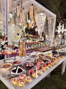 caterers, catering setup, dessert bar, event management company