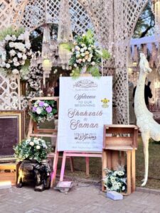 nikkah decor, wedding management, a2z events solutions, western theme