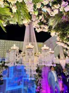 wedding-management floral decor, chandeliers, wedding management, a2z events solutions