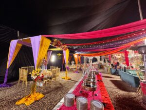 mehndi setup, events management company, catering setup, indoor wedding