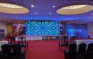 stage decor, smd screen backdrop, corporate stage, stages designers